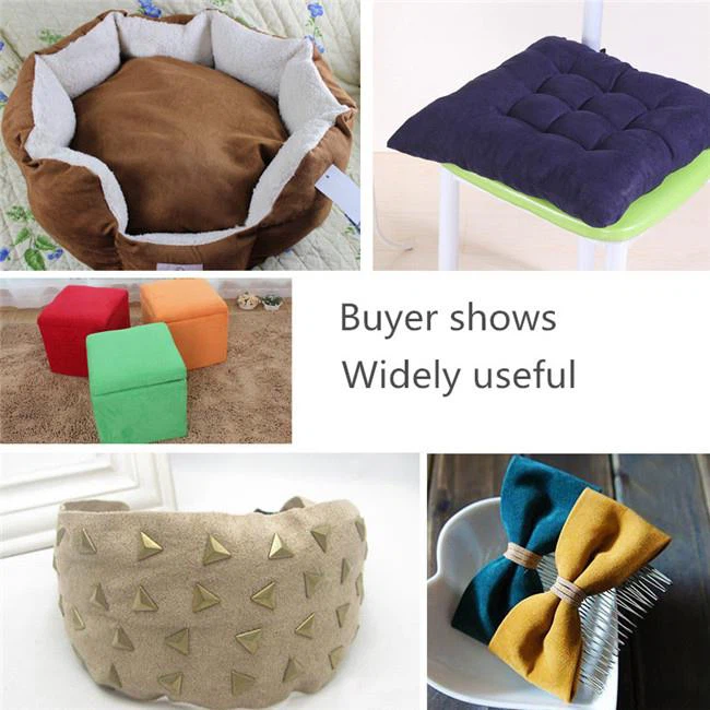 buyer shows of suede fabric