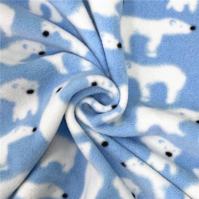 Print polar fleece fabric