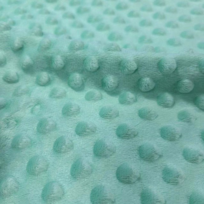 green minky dot fabric detail green minky dot fabric detail