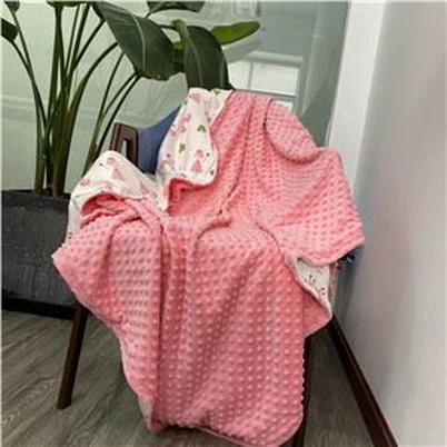 Rózsaszín Minky takaró