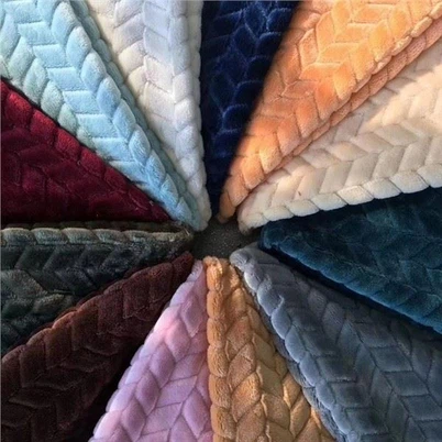 Luxus levélmintás jacquard flanel szövet