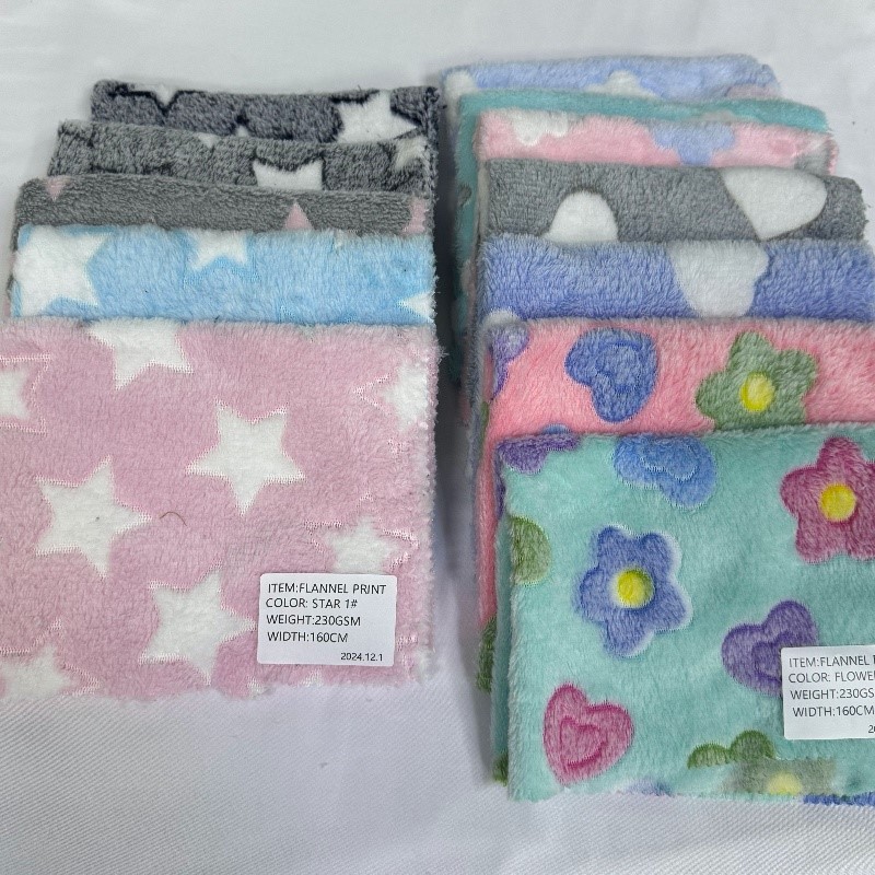 100% Polyester Printed Flannel Fleece Fabric 100% Polyester Printed Flannel Fleece Fabric